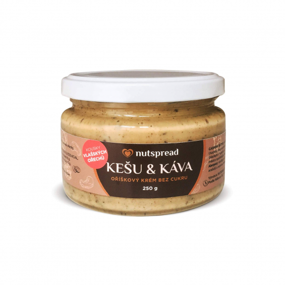 Nutspread Kešu máslo s kávou a vlašskými ořechy 